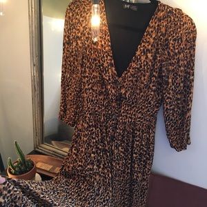 Zara leopard print long dress